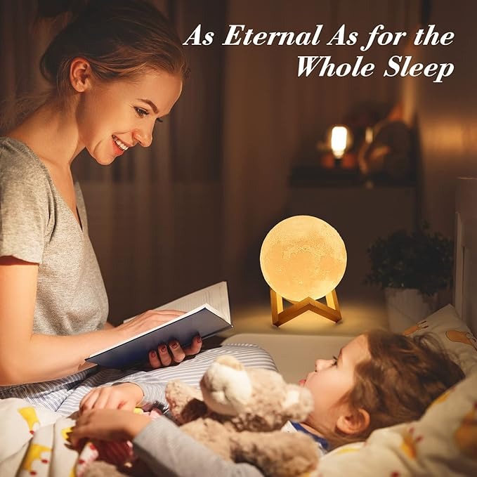 3D Moon Lamp 4.7 Inch Dual-Color LED Night Light product image 9