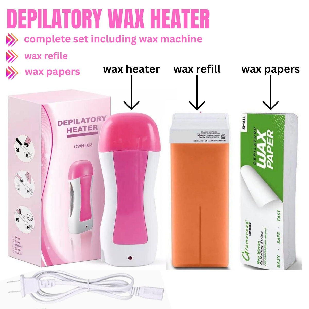 3-in-1 Wax Heater Kit with Roll-On Wax Applicator product image 5
