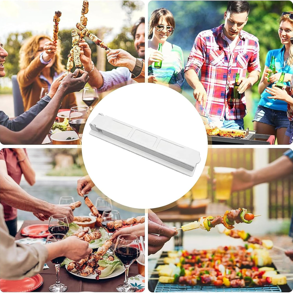 Manual Kebab Maker Skewer Press Mold for Long Skewers product image 9