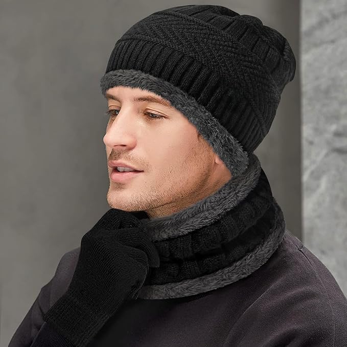Winter Beanie Hat and Neck Warmer Set for Men & Women product image 8