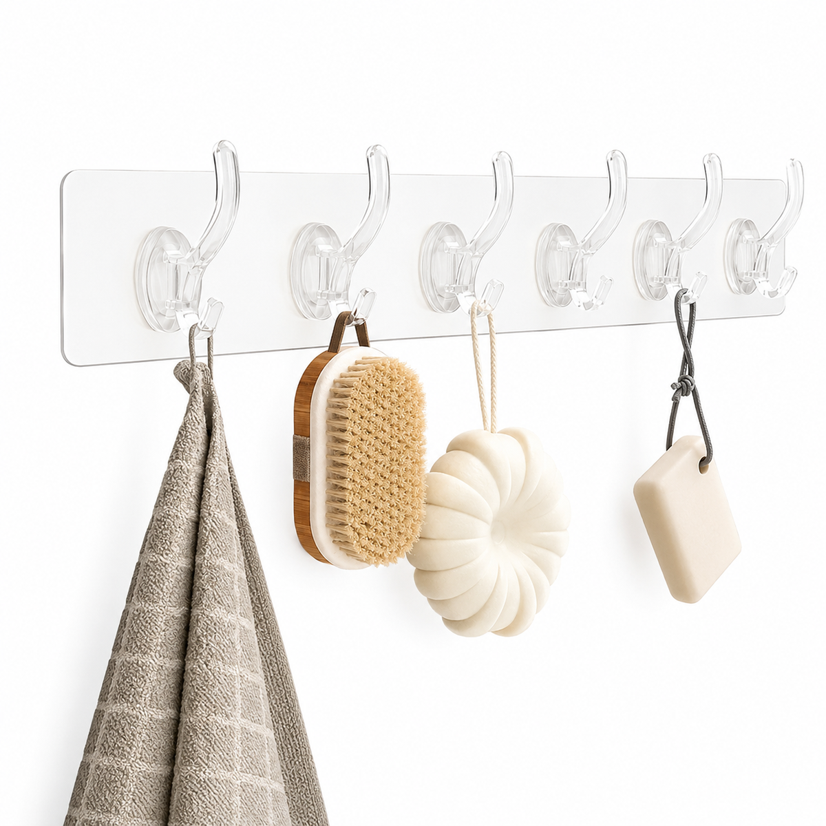 Self-Adhesive Wall Hanger with 6 Hooks product image 1