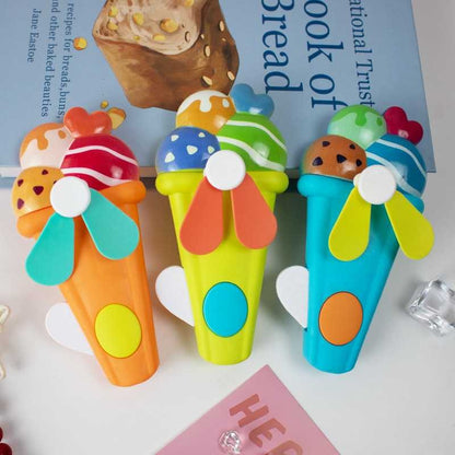Hand Pressure Mini Fan for Kids, Cute Ice Cream Shape product image 7