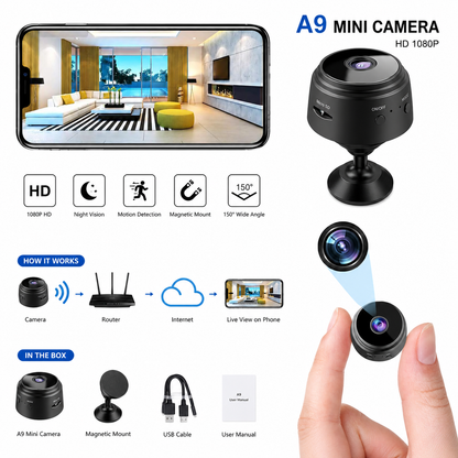 A9 Mini WiFi Security Camera HD 1080P product image 1