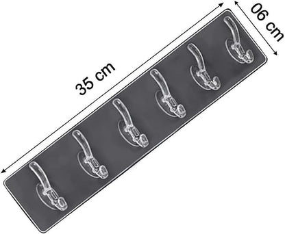 Self-Adhesive Wall Hanger with 6 Hooks product image 3