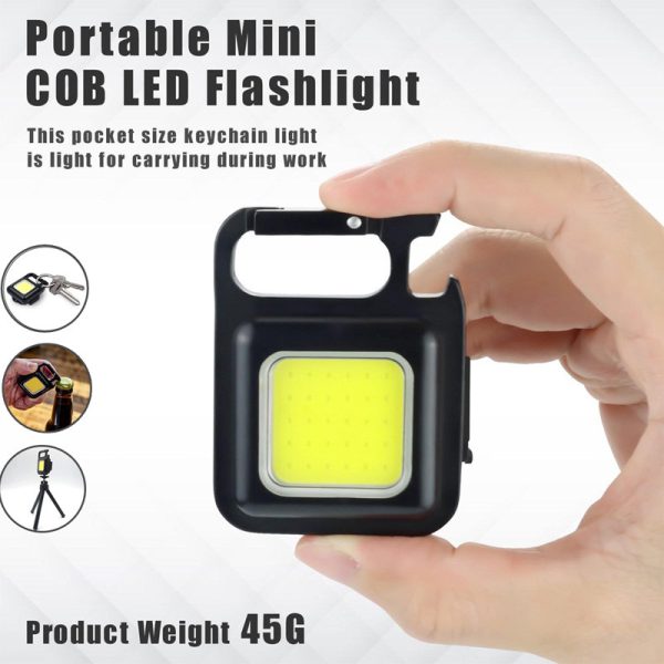 COB LED Rechargeable Keychain Flashlight 800 Lumens product image 4