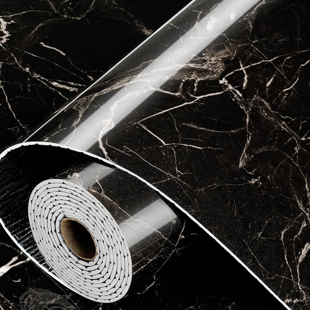 Self Adhesive Black Marble Wallpaper Roll product image 1