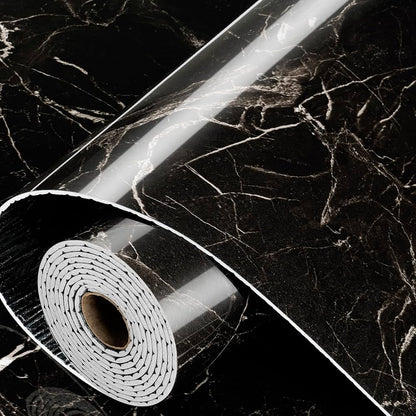 Self Adhesive Black Marble Wallpaper Roll product image 1