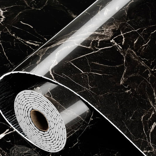 Self Adhesive Black Marble Wallpaper Roll product image 1