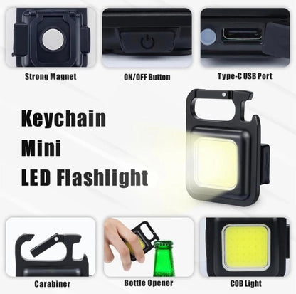 COB LED Rechargeable Keychain Flashlight 800 Lumens product image 7