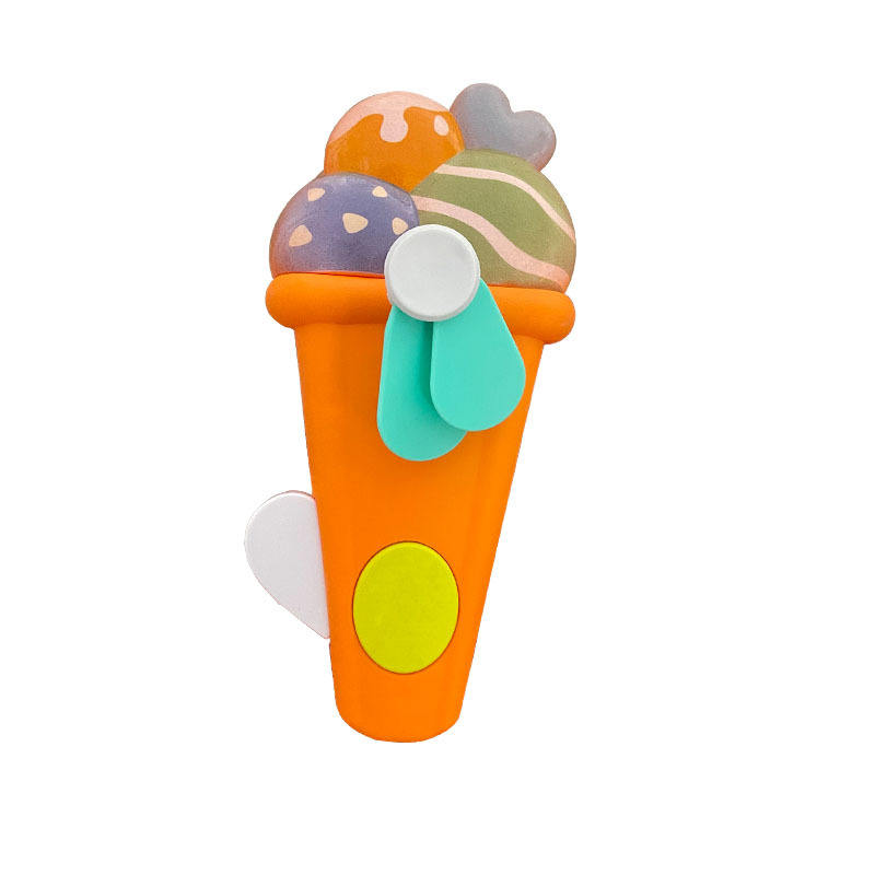 Hand Pressure Mini Fan for Kids, Cute Ice Cream Shape product image 1