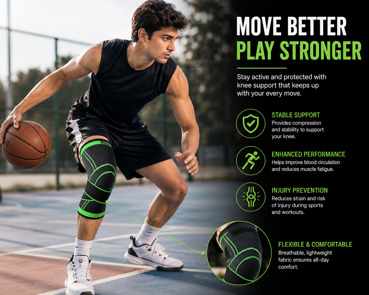 Professional Knee Compression Sleeve with Adjustable Straps product image 7