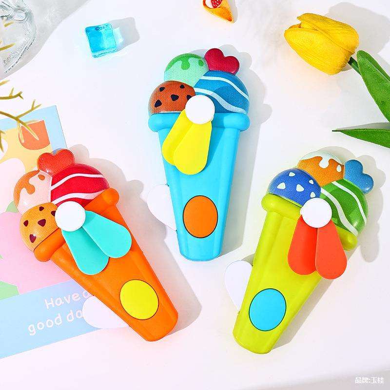 Hand Pressure Mini Fan for Kids, Cute Ice Cream Shape product image 6