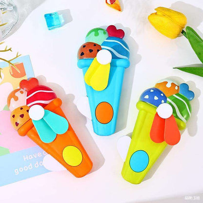Hand Pressure Mini Fan for Kids, Cute Ice Cream Shape product image 6