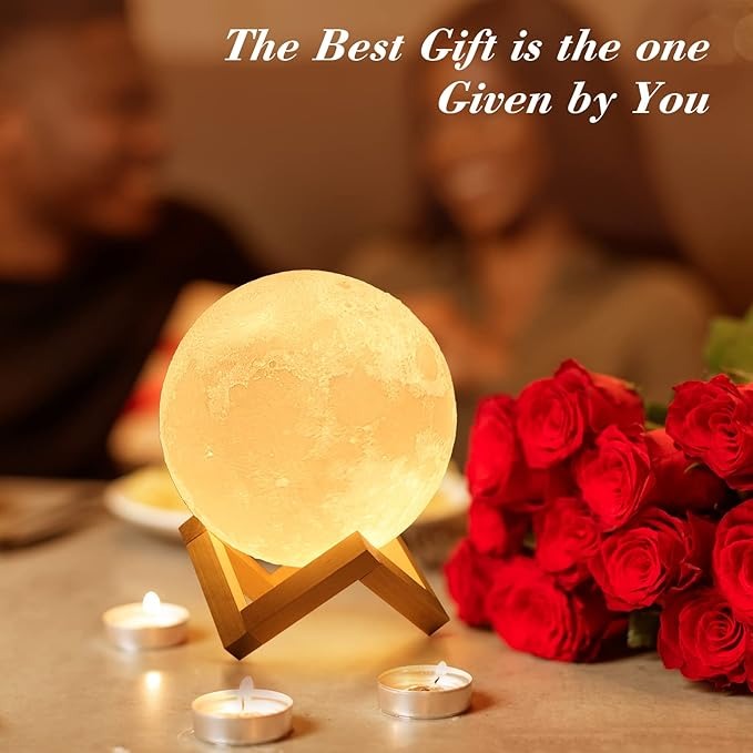 3D Moon Lamp 4.7 Inch Dual-Color LED Night Light product image 5