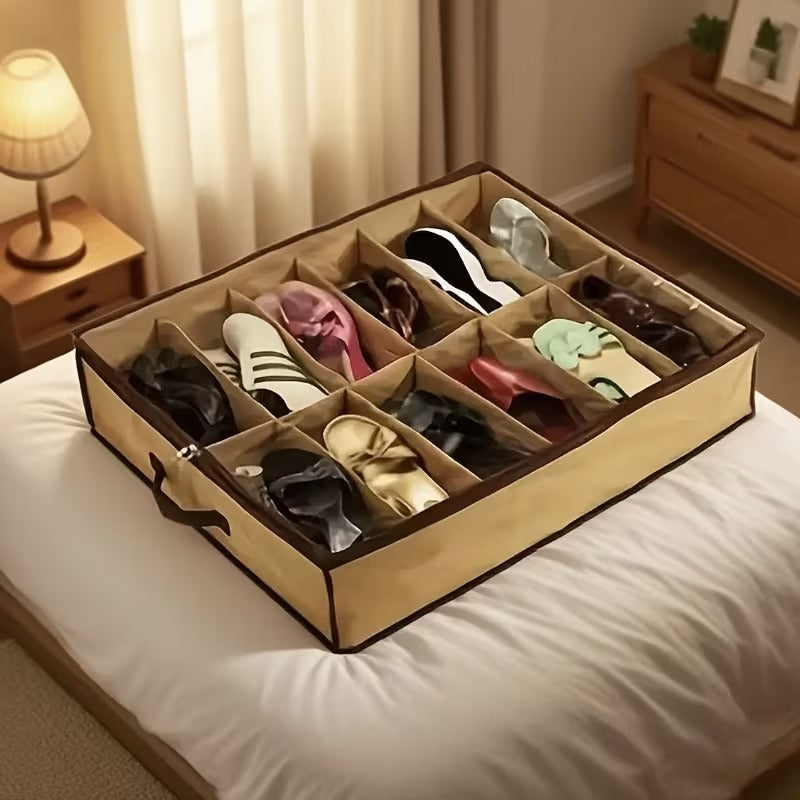 Set of 12 Stackable Shoe Storage Boxes with Transparent Front Cover product image 3