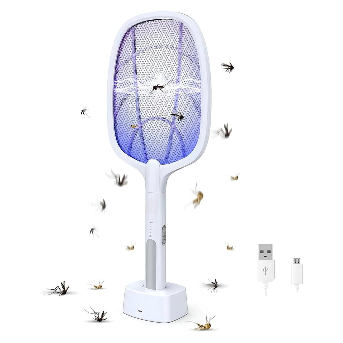 Rechargeable Electric Mosquito Killer Racket 2 In 1 LED Flash Light - Gadget 360