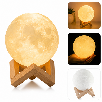 3D Moon Lamp 4.7 Inch Dual-Color LED Night Light product image 2