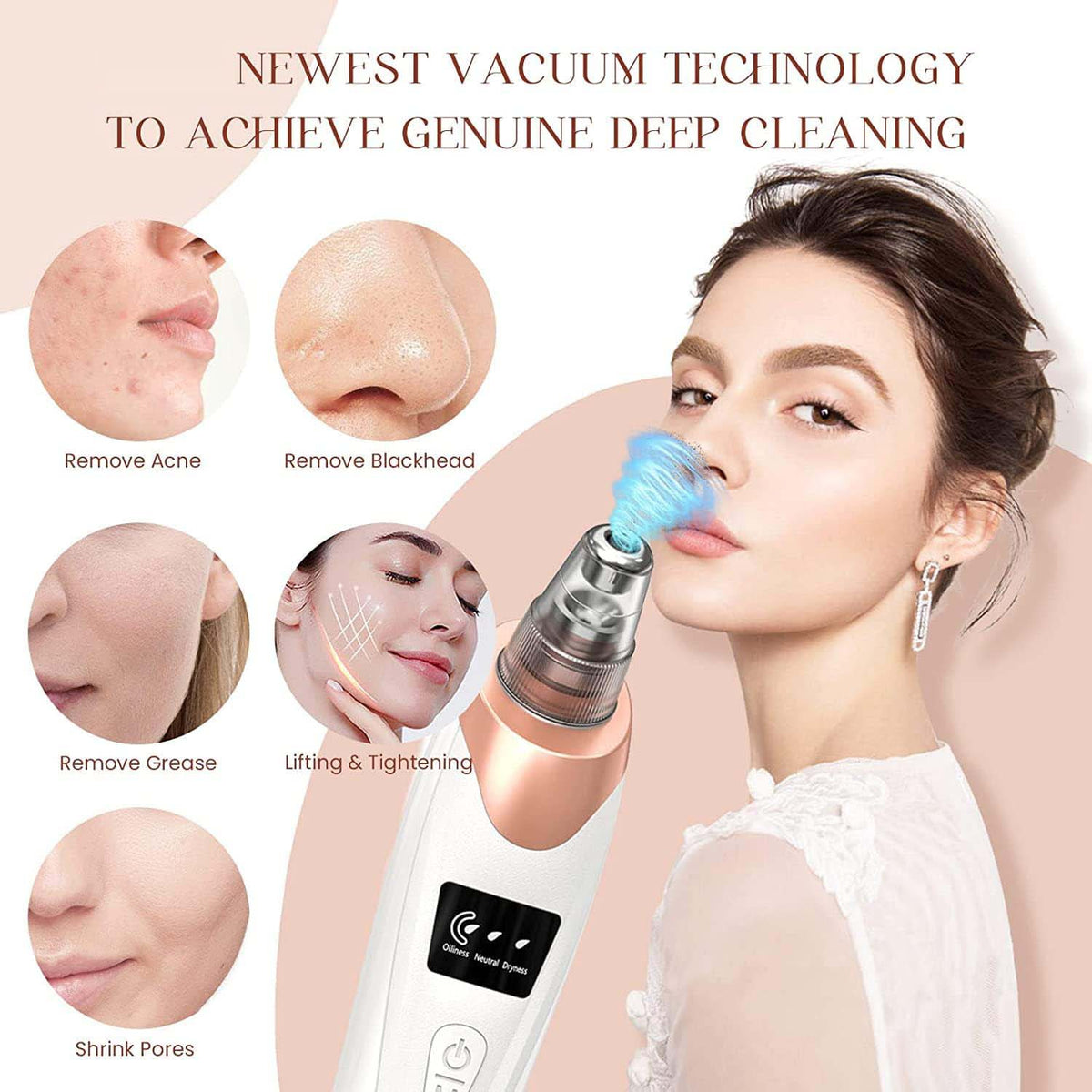 Rechargeable Electric Facial Cleansing Brush with 4 Interchangeable Brush Heads product image 3