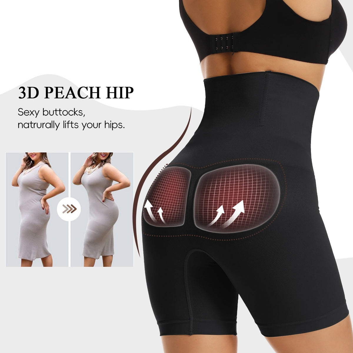 High Waisted Plus Size Shapewear Shorts for Women product image 5