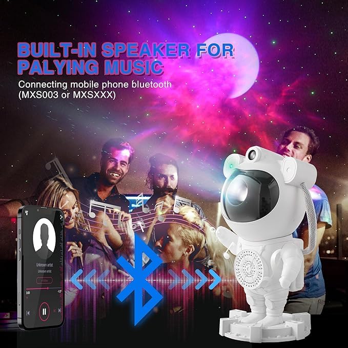 Astronaut Galaxy Star Projector Night Light with Bluetooth Speaker product image 6