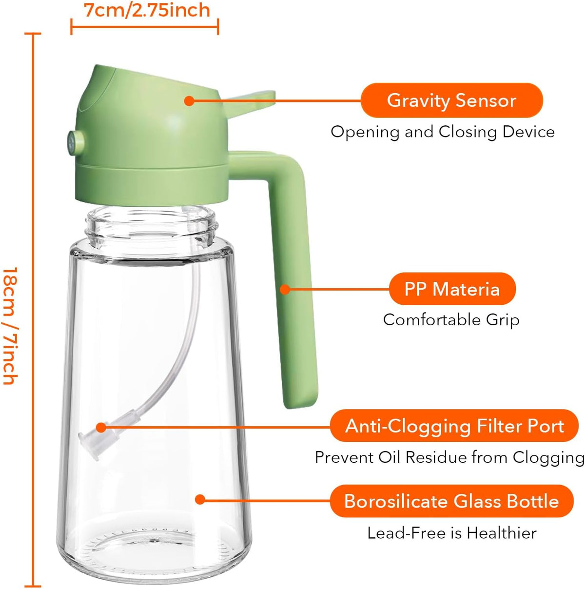 2-in-1 Oil Dispenser & Sprayer Bottle for Kitchen product image 3