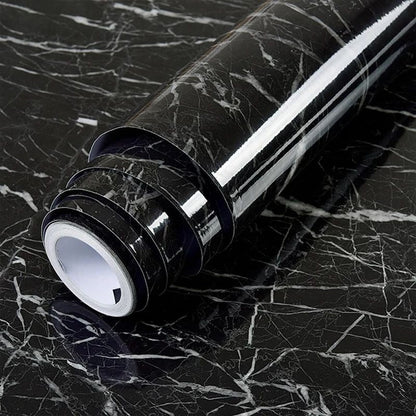 Self Adhesive Black Marble Wallpaper Roll product image 2