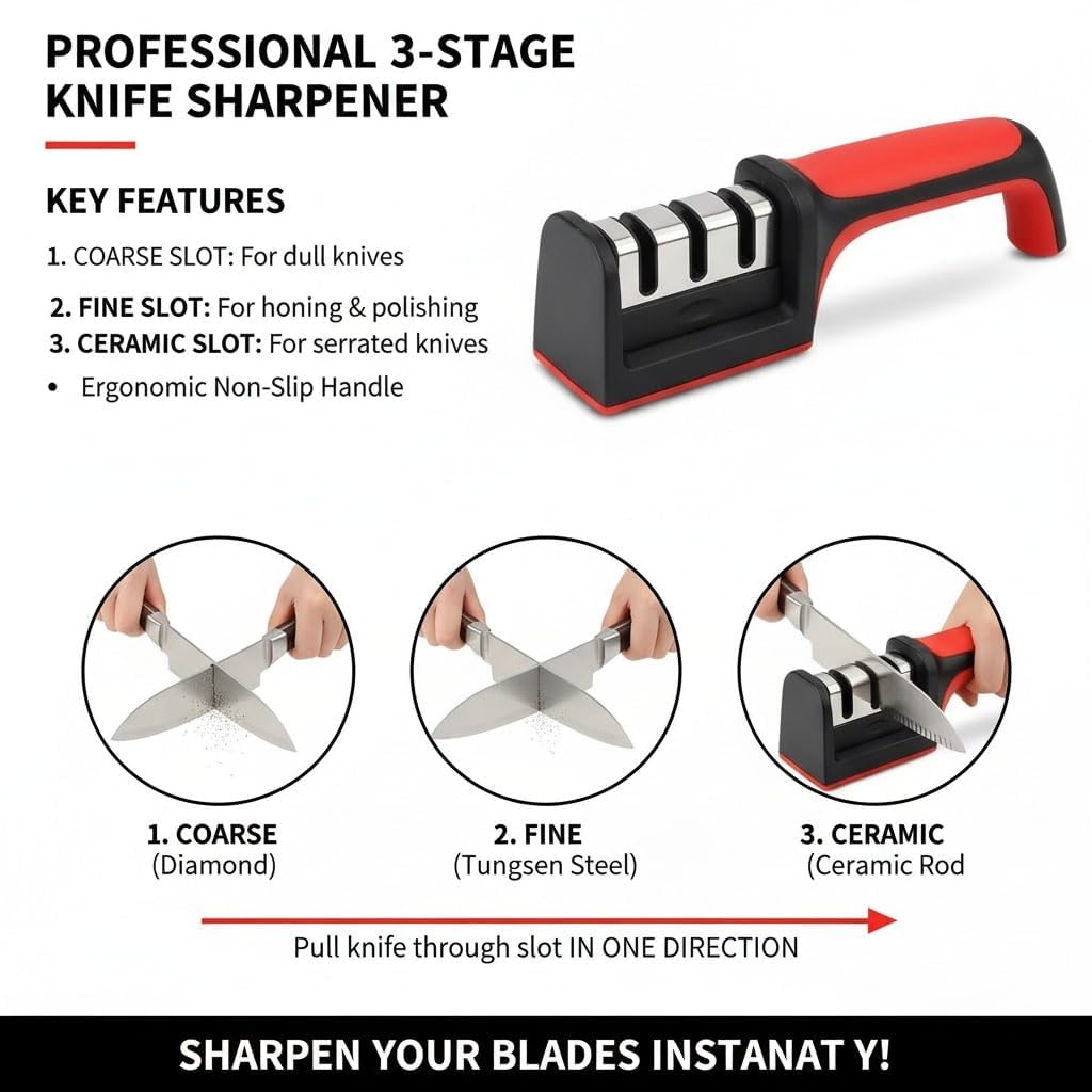 Professional Knife and Scissors Sharpener with Non-Slip Base product image 4