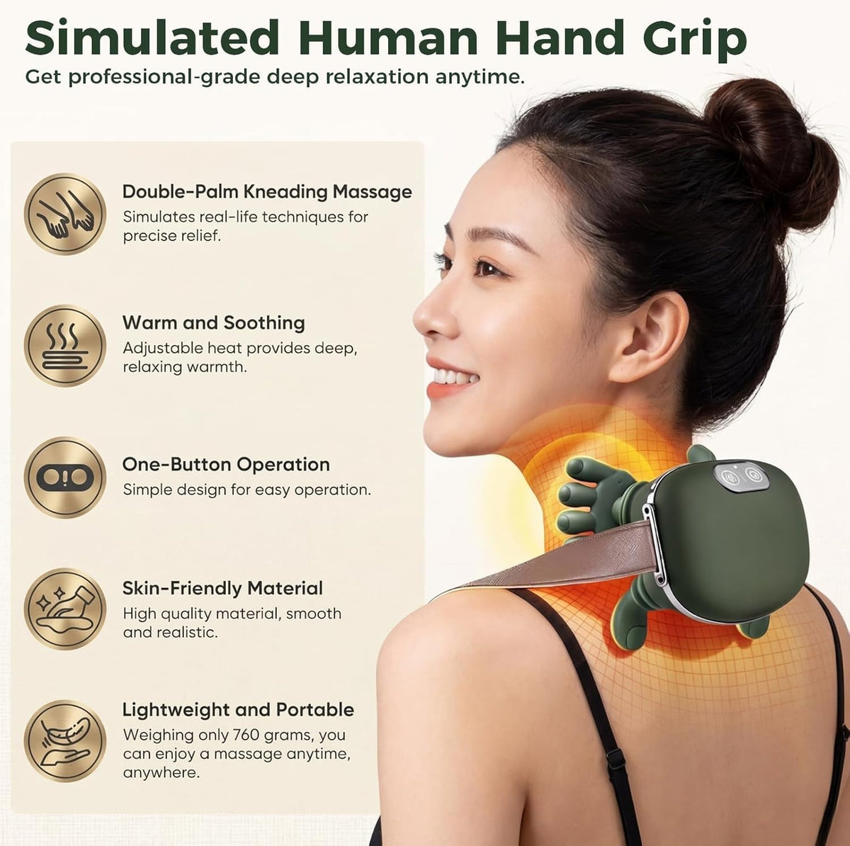 Wireless Neck and Shoulder Massager with Heat product image 2