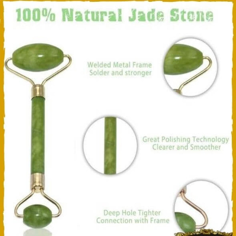 Jade Face Roller and Gua Sha Stone Set product image 4
