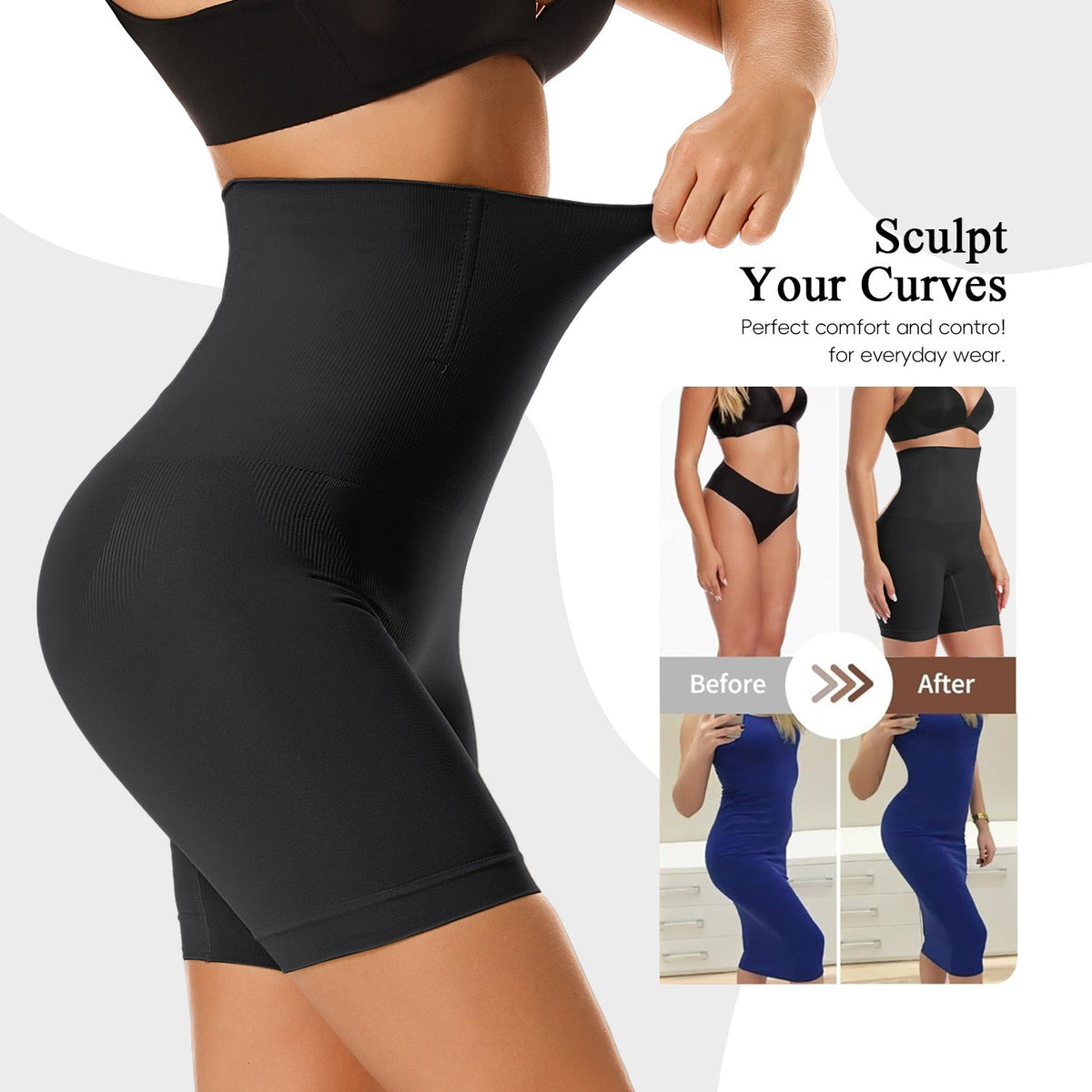 High Waisted Plus Size Shapewear Shorts for Women product image 4