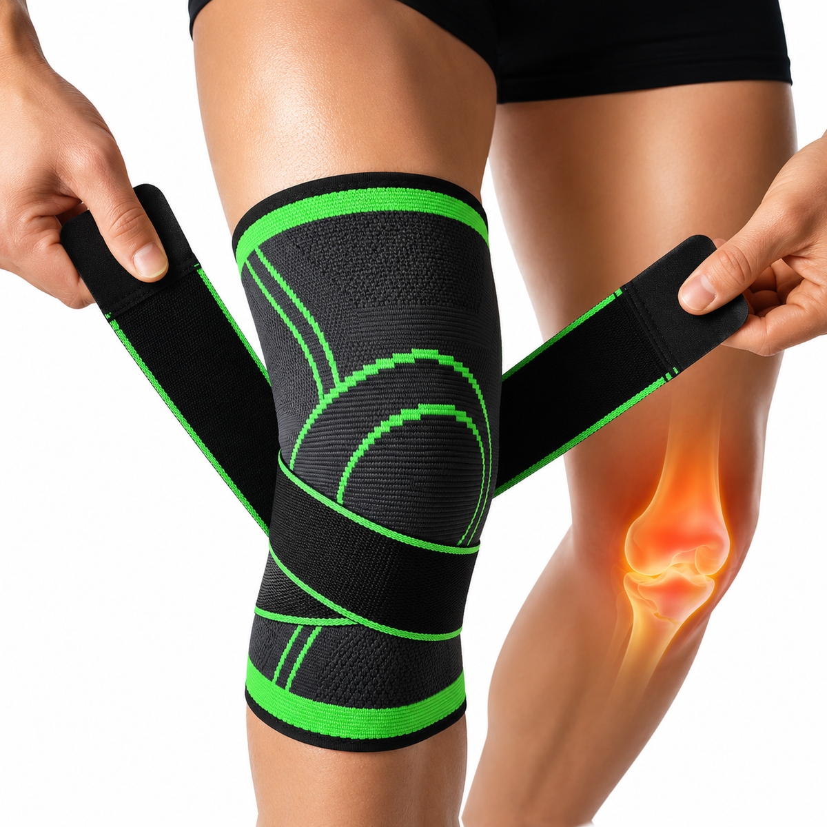 Professional Knee Compression Sleeve with Adjustable Straps product image 1