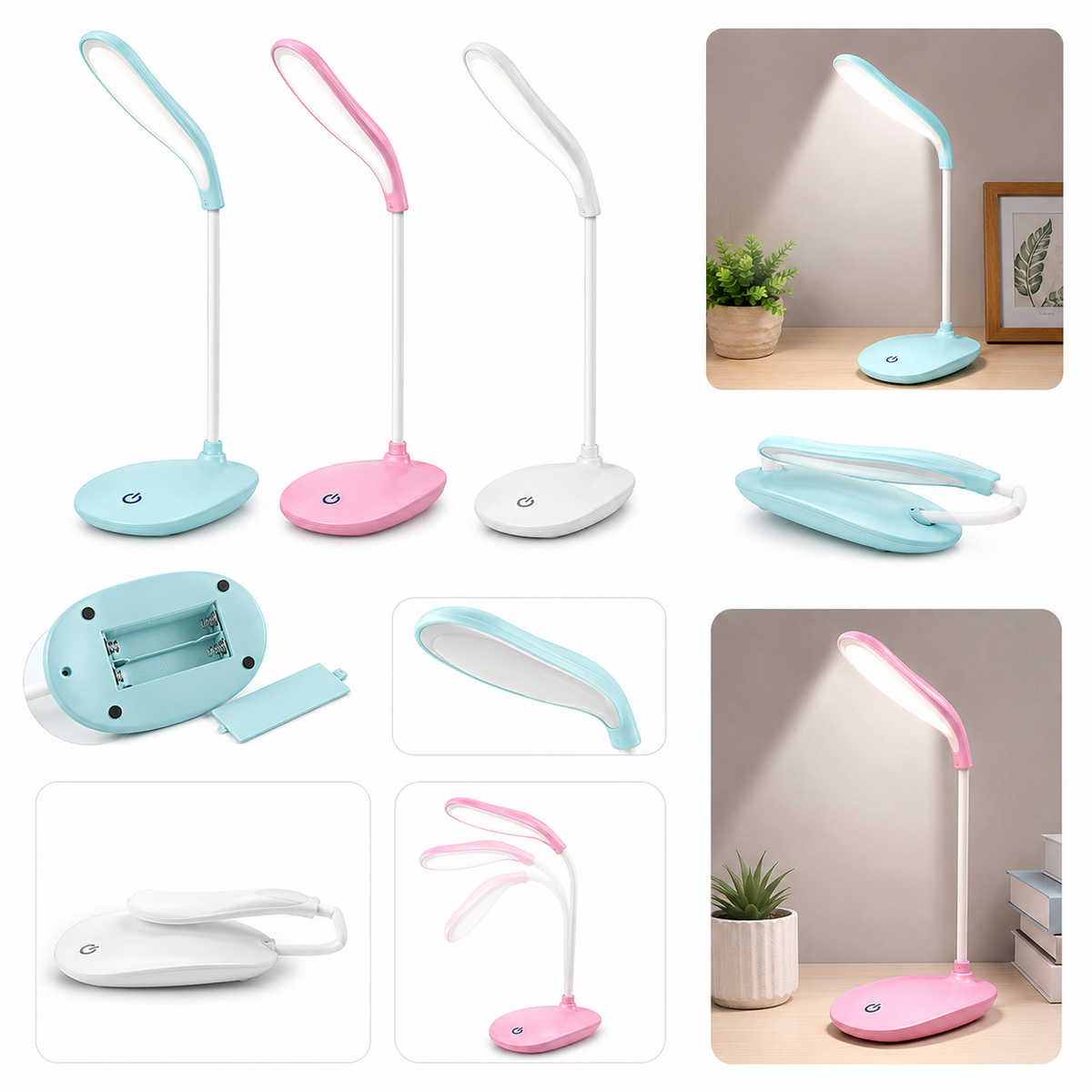 Portable 360° Adjustable LED Desk Lamp with 3 Brightness Levels product image 3