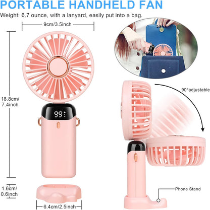 Portable Handheld Fan with 4000mAh Rechargeable Battery product image 3