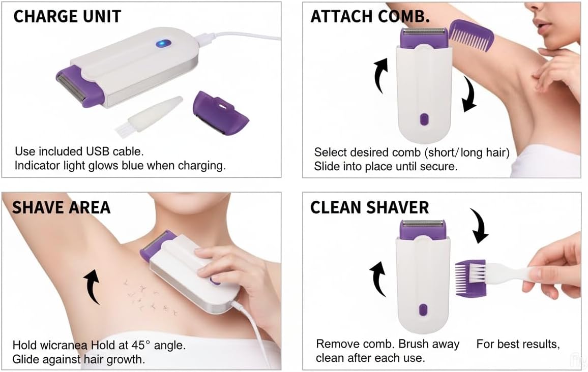 Rechargeable Electric Hair Remover with Sensor Light Technology product image 6