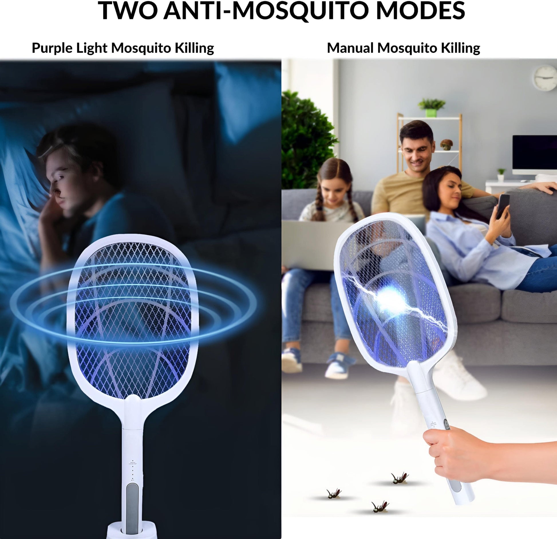 Rechargeable Electric Mosquito Killer Racket 2 In 1 LED Flash Light - Gadget 360