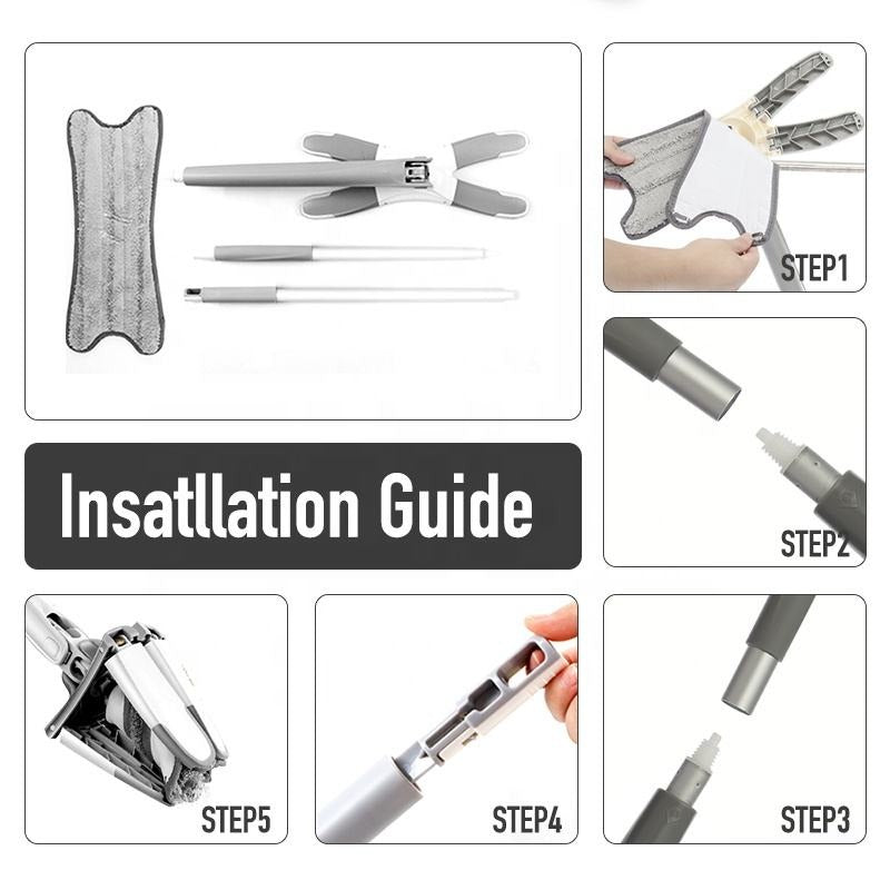 Twisted X-Type Microfiber Floor Mop with Self-Wringing System product image 4