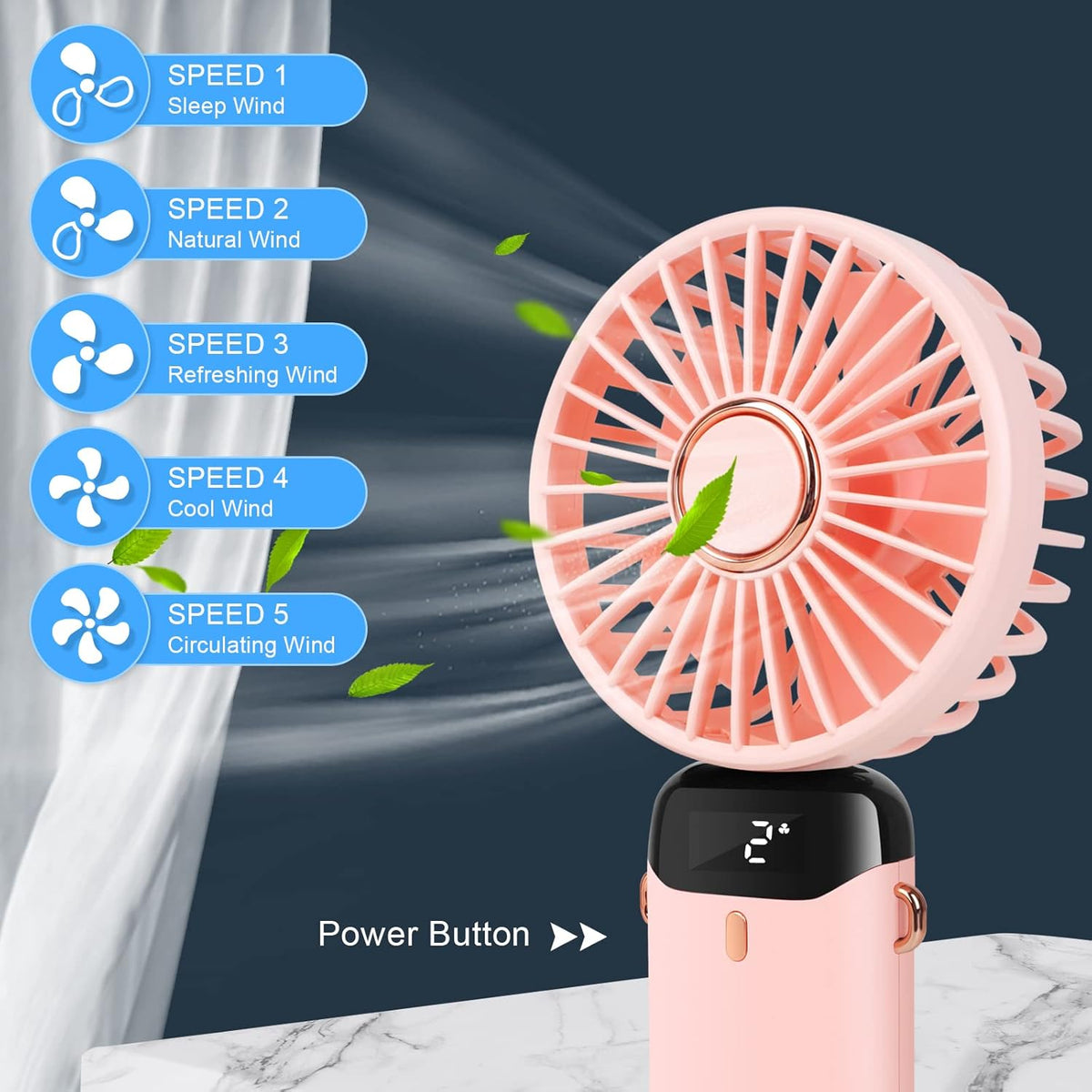 Portable Handheld Fan with 4000mAh Rechargeable Battery product image 7