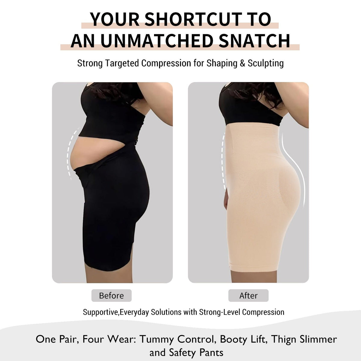 High Waisted Plus Size Shapewear Shorts for Women product image 6