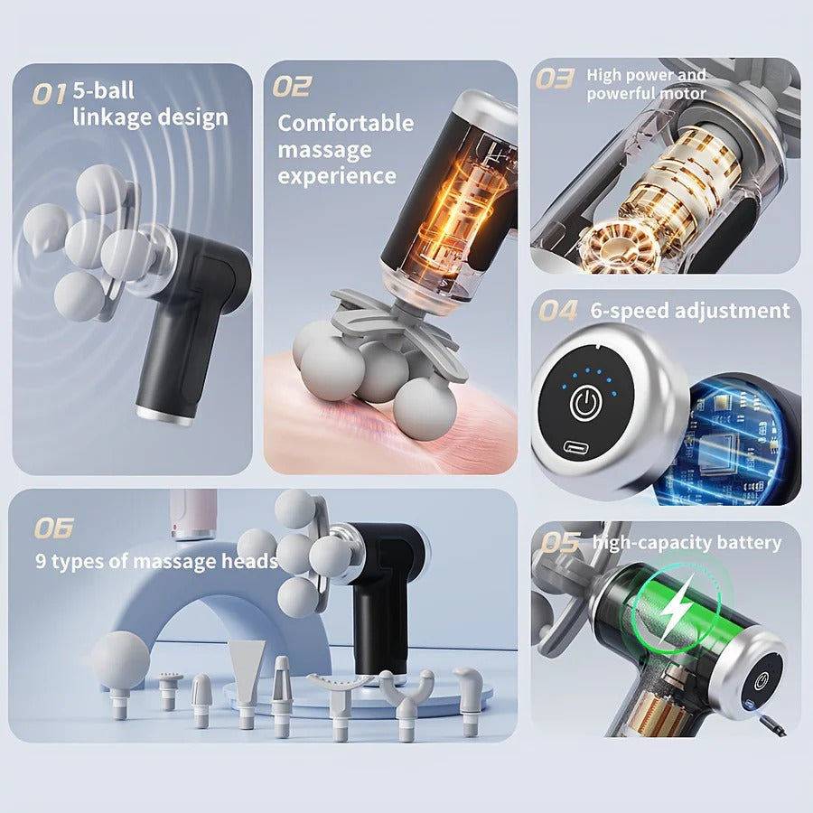 Rechargeable Massage Gun with 6-Speed Settings product image 6