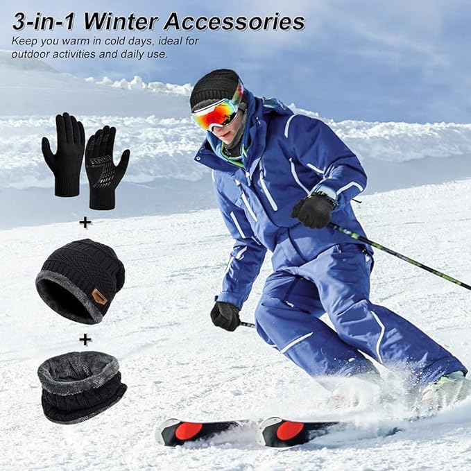 Winter Beanie Hat and Neck Warmer Set for Men & Women product image 5