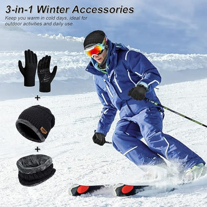 Winter Beanie Hat and Neck Warmer Set for Men & Women product image 5