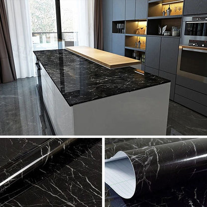 Self Adhesive Black Marble Wallpaper Roll product image 7