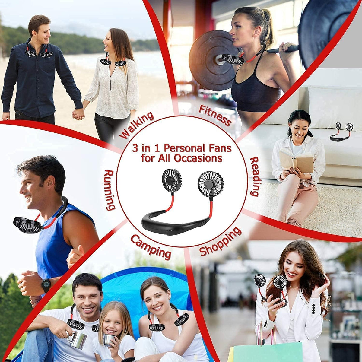 Portable Hanging Neck Fan, Hands-Free product image 6