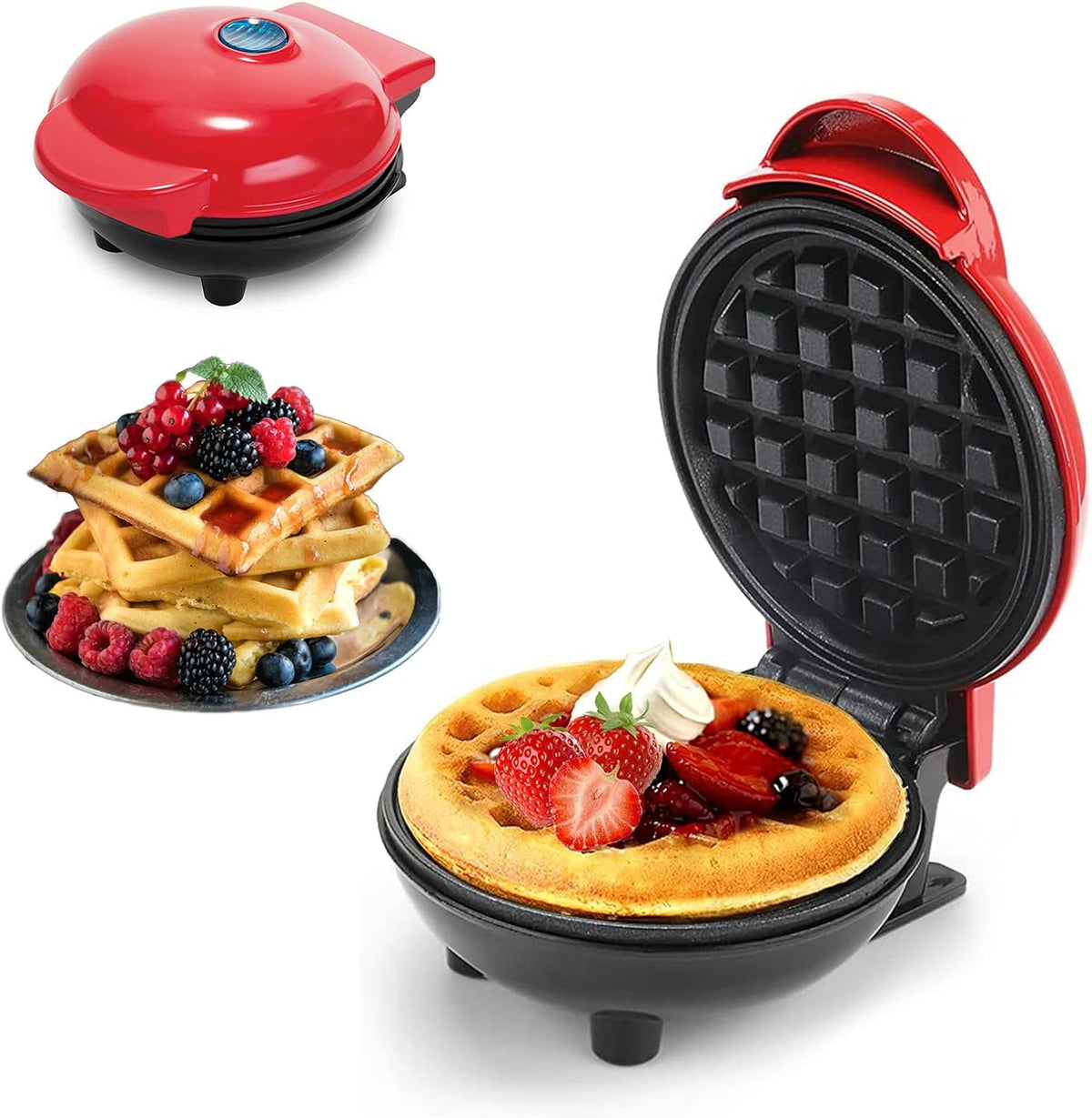 Mini Waffle Maker with Non-Stick Cooking Plates product image 3