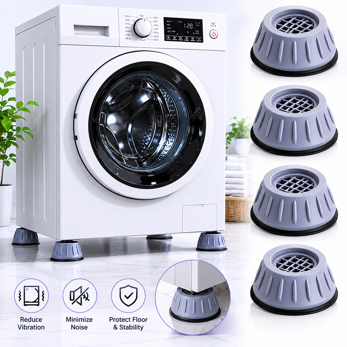 4PCS Anti-Vibration Washing Machine Foot Pads product image 10