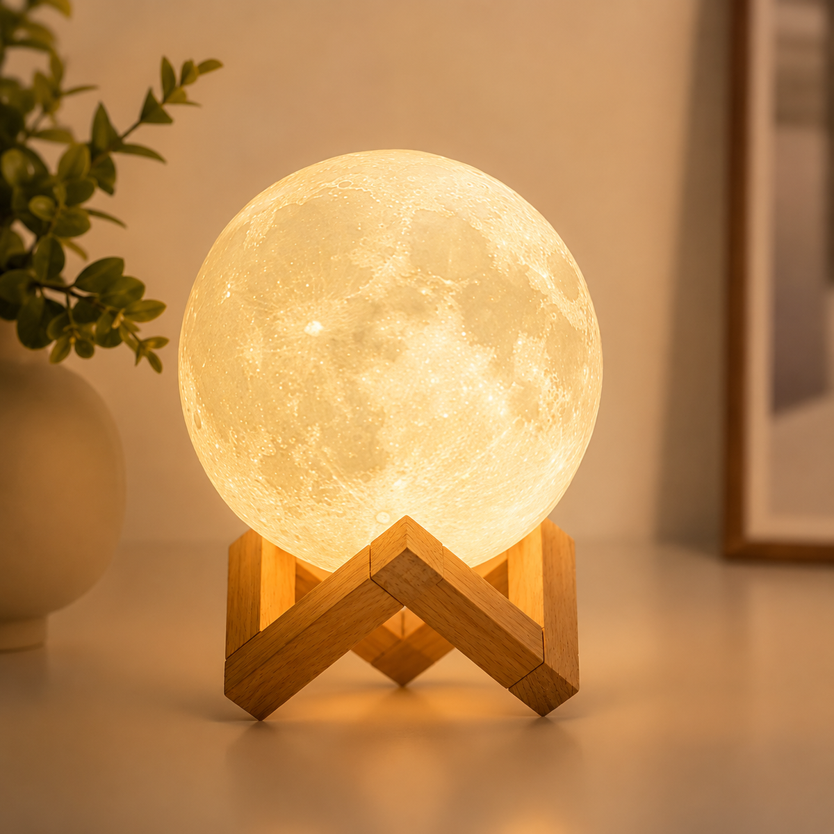 3D Moon Lamp 4.7 Inch Dual-Color LED Night Light product image 4