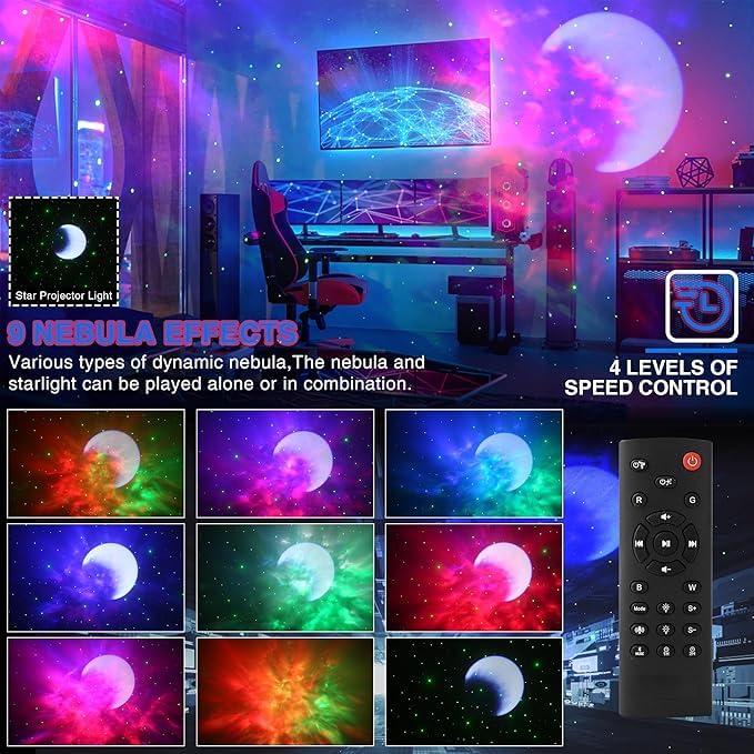 Astronaut Galaxy Star Projector Night Light with Bluetooth Speaker product image 8