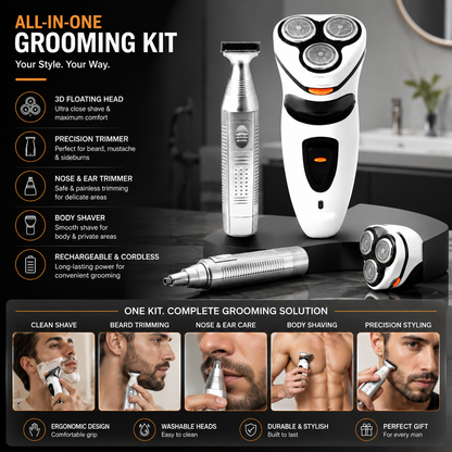 3-in-1 Rechargeable Grooming Kit for Men product image 3