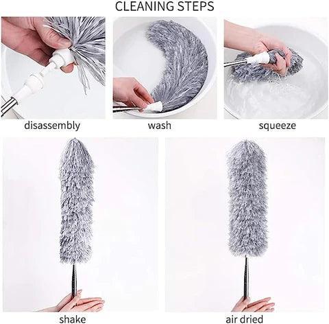 Microfiber Duster for Cleaning with Telescoping Extension Pole - Gadget 360