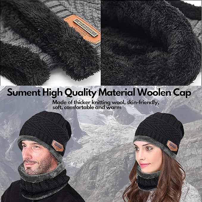 Winter Beanie Hat and Neck Warmer Set for Men & Women product image 6